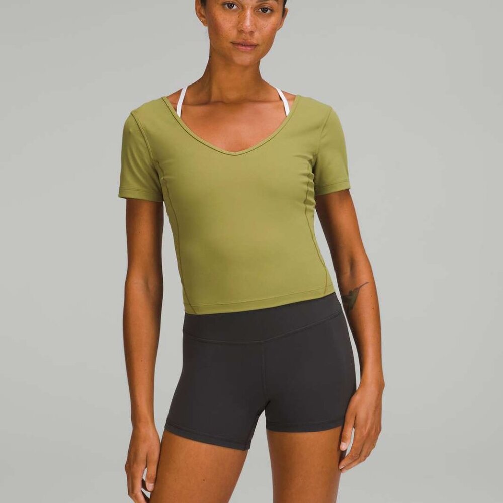 Lululemon Align Scoop-Back Short-Sleeve Shirt Bronze Green